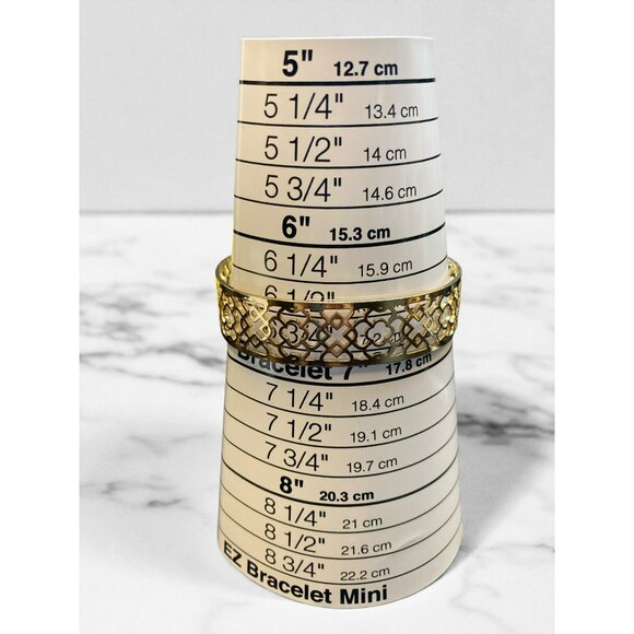 Two-Piece Gold-Tone Bangle Cuff Bracelet Set Multicolor Rhinestones -176 - Picture 6 of 6